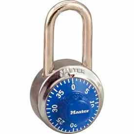 Master Lock® No. 1502LFBLU General Security Combo Padlock LF Shackle - Blue Dial 1502LFBLU