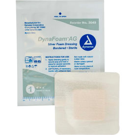 Dynarex Dynafoam™ AG Bordered Silver Dressing 4