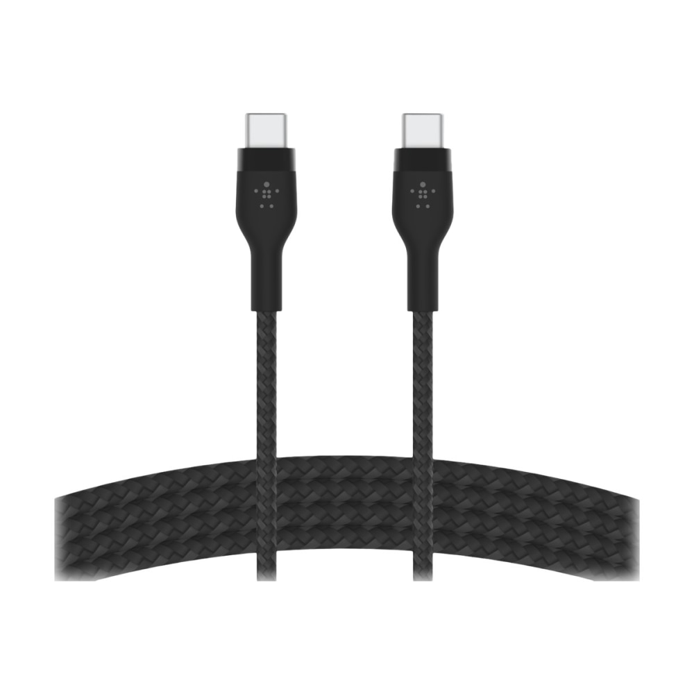 Belkin BoostCharge Pro Flex Braided USB-C To USB-C Charger Cable, 2M/6.6FT, Black (Min Order Qty 5) MPN:CAB011BT2MBK