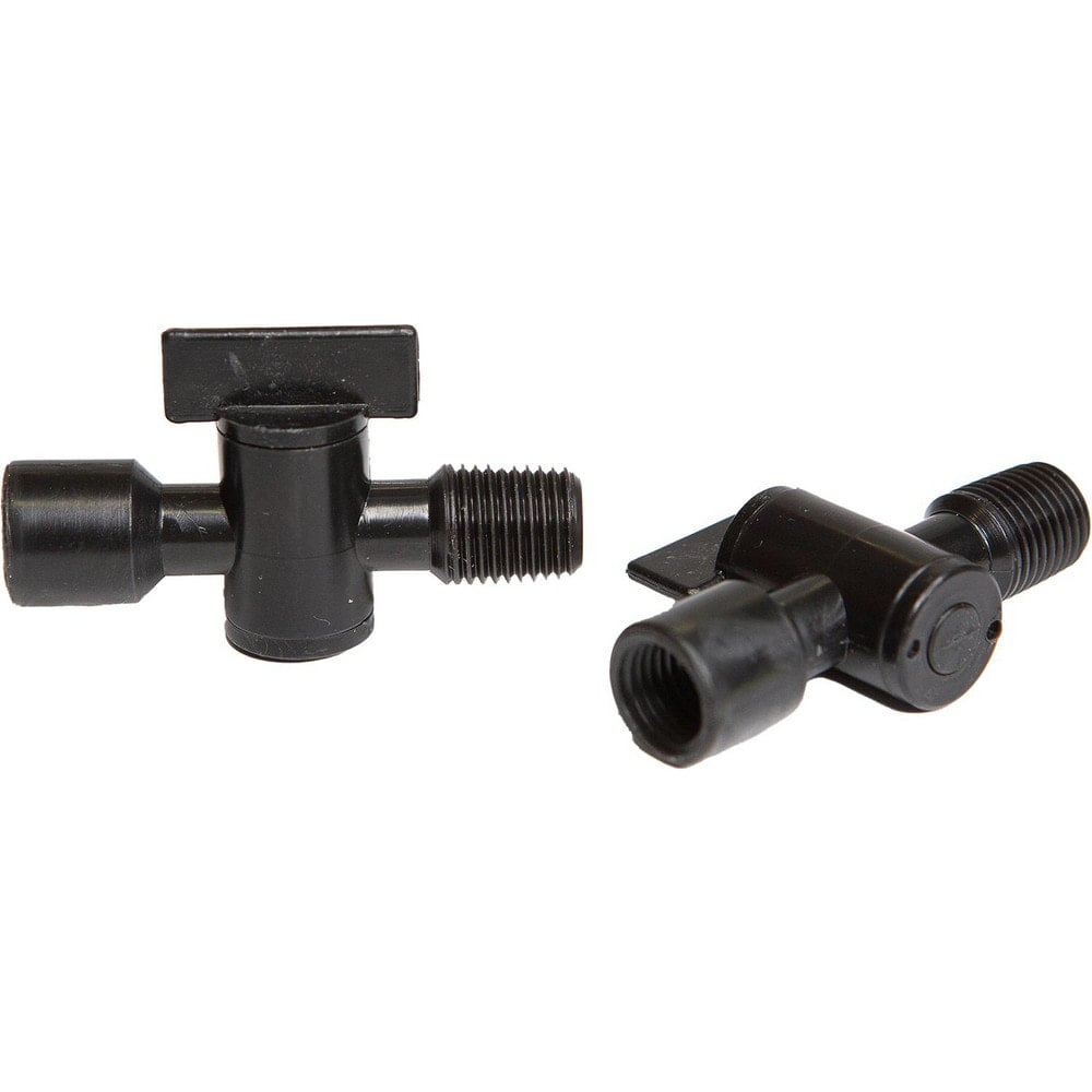 Coolant Hose Valves, Hose Inside Diameter (Inch): 1/4 , System Size: 0.25in , Connection Type: Male x Female , Body Material: POM , Thread Size: 1/4in  MPN:8525-348BSP