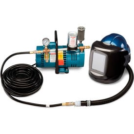 Allegro 9249-01 Supplied Air Shield & Black Welding Helmet Deluxe 1 Worker 50' Hose & #10 Lens 9249-01