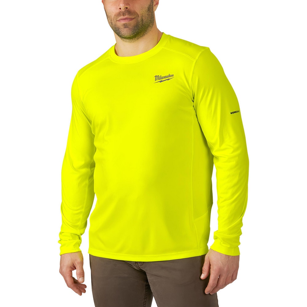 Shirts, Garment Style: Long Sleeve , Garment Type: General Purpose , Size: 2X-Large , Color: High-Visibility Yellow , Material: Polyester  MPN:415HV-2X