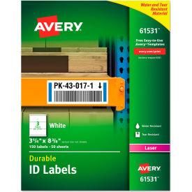 Avery® Permanent ID Labels with TrueBlock Technology Laser 3-1/4