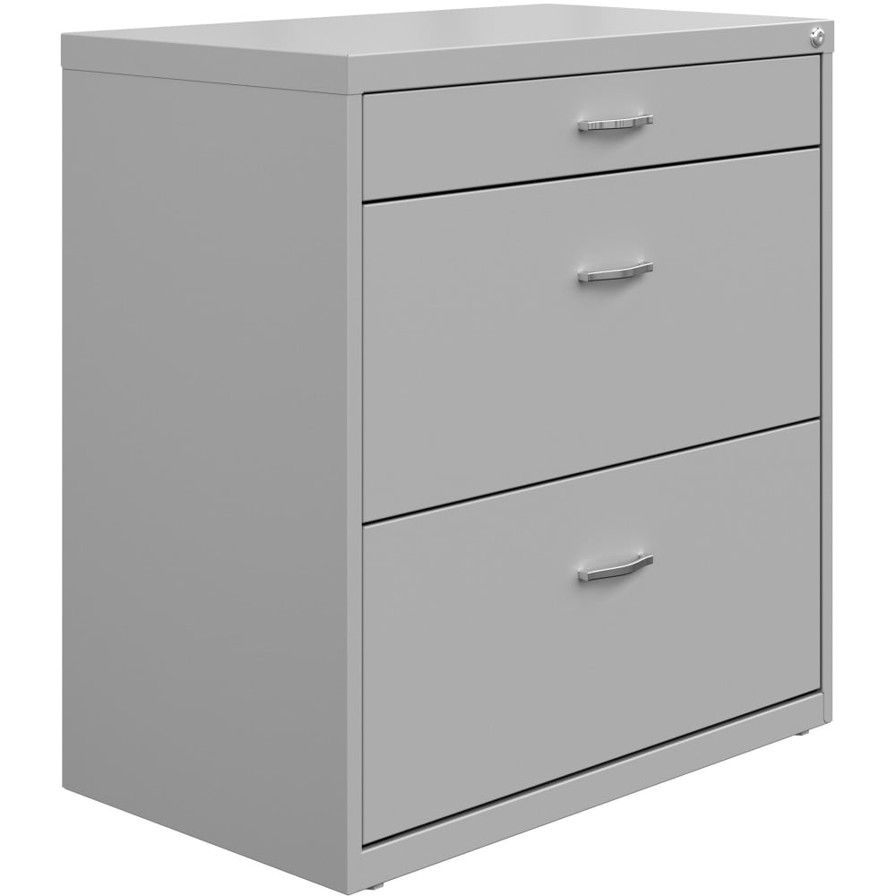 NuSparc 30inW x 17-5/8inD Lateral 3-Drawer File Cabinet, Silver MPN:LF318BBSR