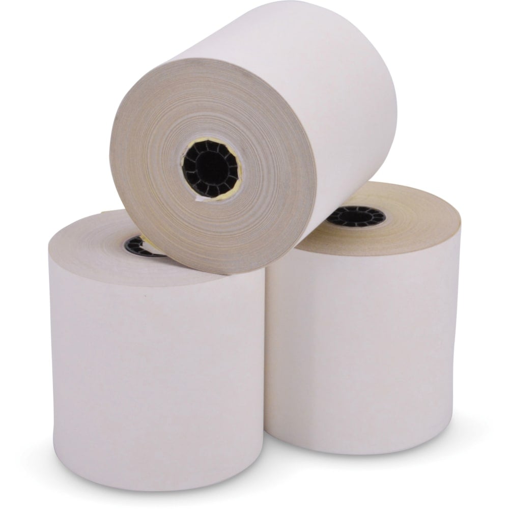 ICONEX 3in Carbonless POS Receipt Roll, 3in x 90ft, Case Of 50 Rolls MPN:ICX90770047