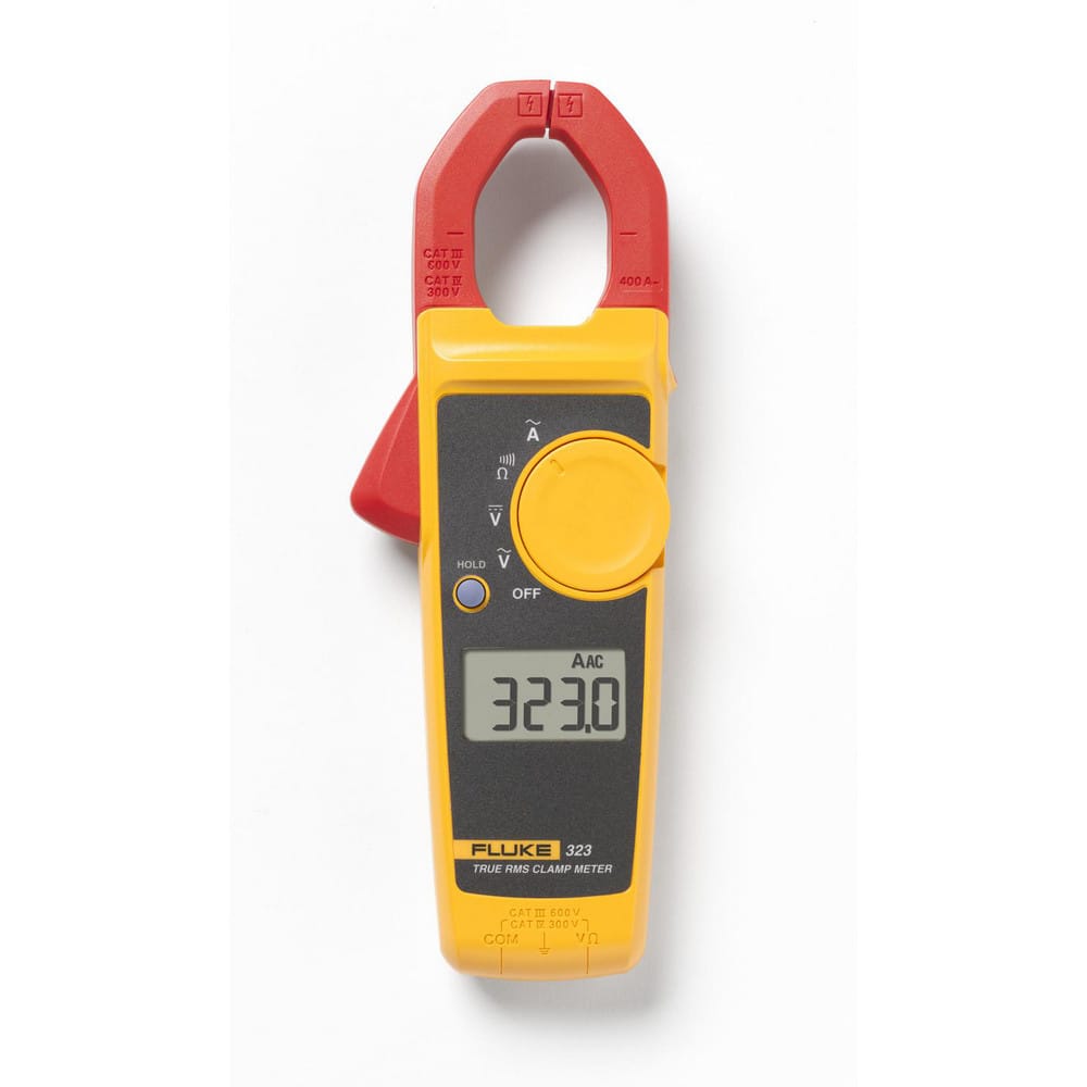 Clamp Meters, Jaw Style: Clamp On , Jaw Capacity (Decimal Inch): 1.1811 , Maximum DC Voltage: 600 , Maximum AC Current (A): 400 , Maximum AC Voltage: 600  MPN:FLUKE-323 CAL