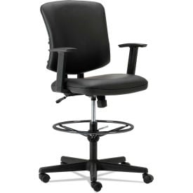 Alera® Everyday Task Stool - Leather - Black TE4619