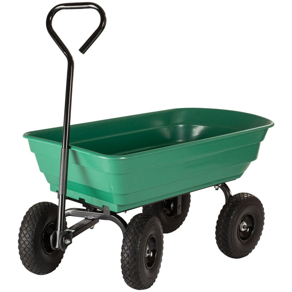 Wheelbarrows, Volume Capacity: 4.0ft3 , Load Capacity: 600 , Wheel Type: Flat-Free Wheel , Handle Material: Steel , Wheel Material: Polyurethane  MPN:70275