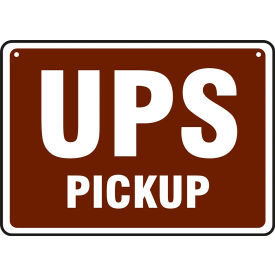 AccuformNMC™ UPS Pickup/UPS No Pickup Sign Double-Sided Aluminum 10