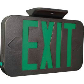 Hubbell CEGB LED Exit Sign Black Green Letters w/ Ni-Cad Battery CEGB