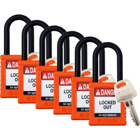 Brady® Safety Lockout Padlock Keyed Different 1-1/2