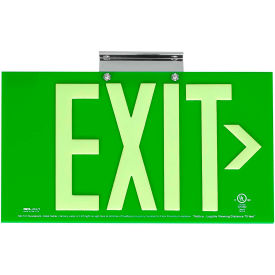 Dual-Lite DPLA75SG Exit Sign Green Acrylic w/ Photoluminescent Letters Single Face DPLA75SG