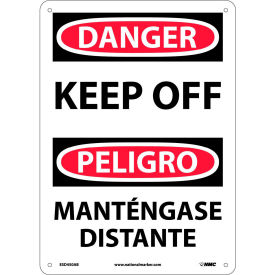 Bilingual Aluminum Sign - Danger Keep Off ESD450AB