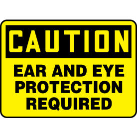 Accuform MPPA608VS Caution Sign Ear And Eye Protection Required 14