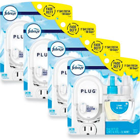 Febreze® PLUG™ Air Freshener Warmer Start Kit 0.85 oz. Refill Clear/White 4/Case 80336027