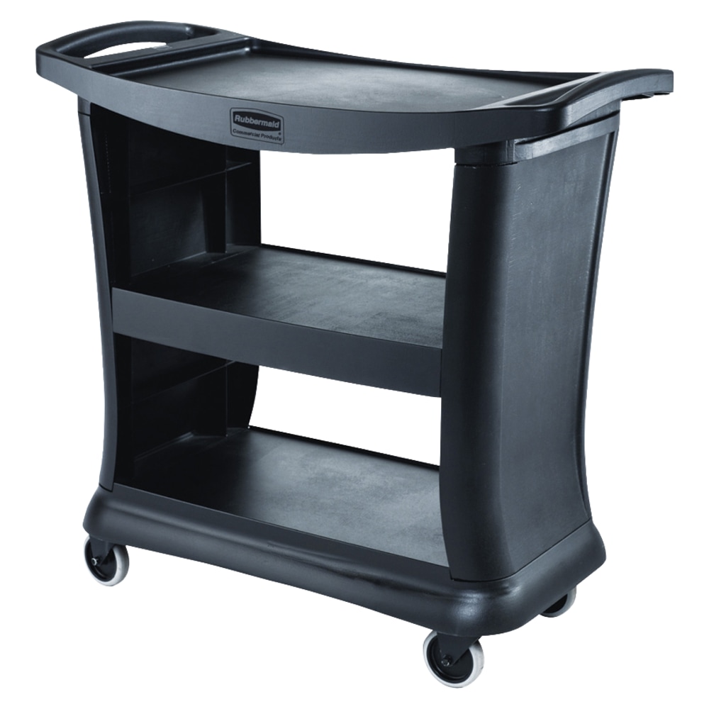 Rubbermaid Executive Service Cart, 38inH x 21inW x 39inD, Black MPN:9T6800BK