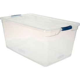 Rubbermaid® Cleverstore™ Clear Latching Storage Tote w/Lid 95 Qt 29