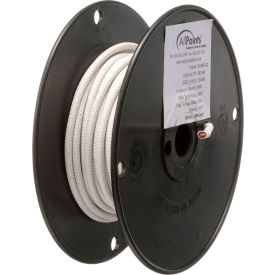 Allpoints 38-1264 High Temperature Wire; #12 Gauge; Stranded SRGN; White; 50' Roll 381264