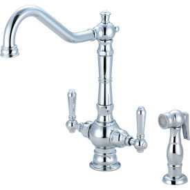 Pioneer Americana 2AM401 Two Handle Kitchen Faucet with Spray Polished Chrome 2AM401