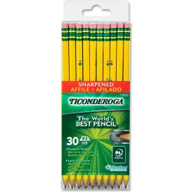 Ticonderoga Wood Pencil #2 Pencil Grade Yellow Barrel 30/Box 13830