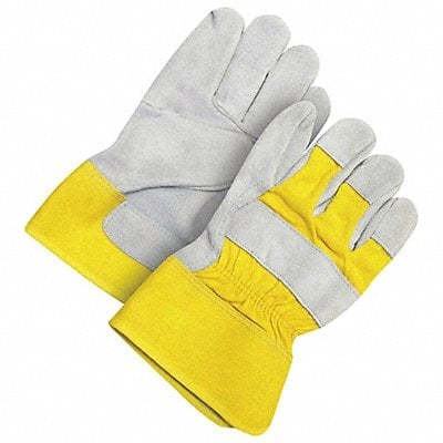 Leather Gloves Safety Cuff L PR MPN:30-1-1008Y-K