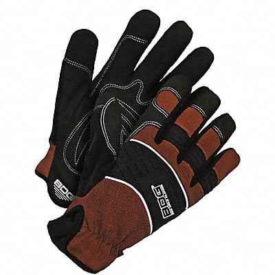Gloves Black/Brown Shirred Slip-On L PR MPN:20-1-10009-L-K