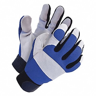 Mechanics Gloves Blue/Gray Slip-On L PR MPN:20-1-1200-L-K