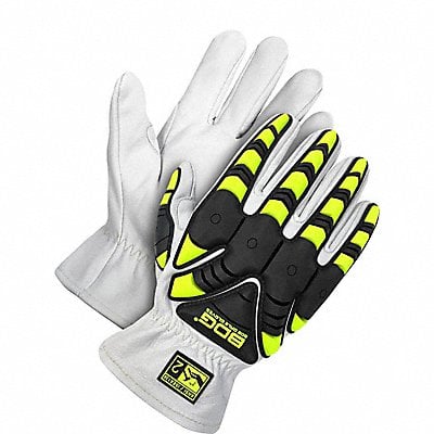 Leather Gloves Black/White/Yellow XL PR MPN:20-1-1870-XL-K