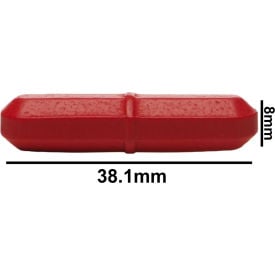 Bel-Art Spinbar Teflon Octagon Magnetic Stirring Bar 38.1 x 8mm Red 371090019