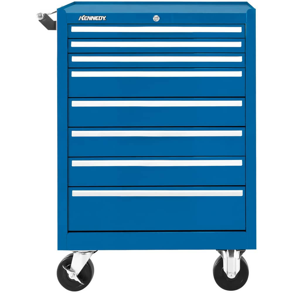 Tool Roller Cabinets, Top Material: Steel , Color: Blue , Overall Depth: 18in , Overall Height: 39in , Overall Width: 27  MPN:378XBL