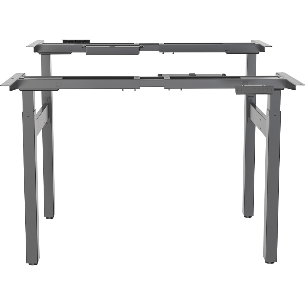 Lorell 2-Tier Sit/Stand Double Base - 220 lb Capacity - 28.30in to 46in Adjustment - 71in Height x 42.50in Width x 22in Depth - Assembly Required - 1 Each MPN:25959