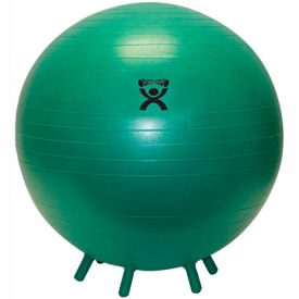 CanDo® Inflatable Exercise Ball with Feet Green 26