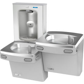 Oasis® PG8FEBFSL Bi-Level Drinking Fountain with Electronic Bottle Filler Filtered Greystone 507043