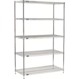 Nexel® 5 Shelf Stainless Steel Wire Shelving Unit Starter 30