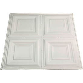 Great Lakes Tin Syracuse 2' X 2' Lay-in Tin Ceiling Tile in Antique White - Y50-02 Y50-02