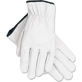 MCR Safety 3201L Grain Goatskin Driver Gloves White Large 12 Pairs 127-3601L
