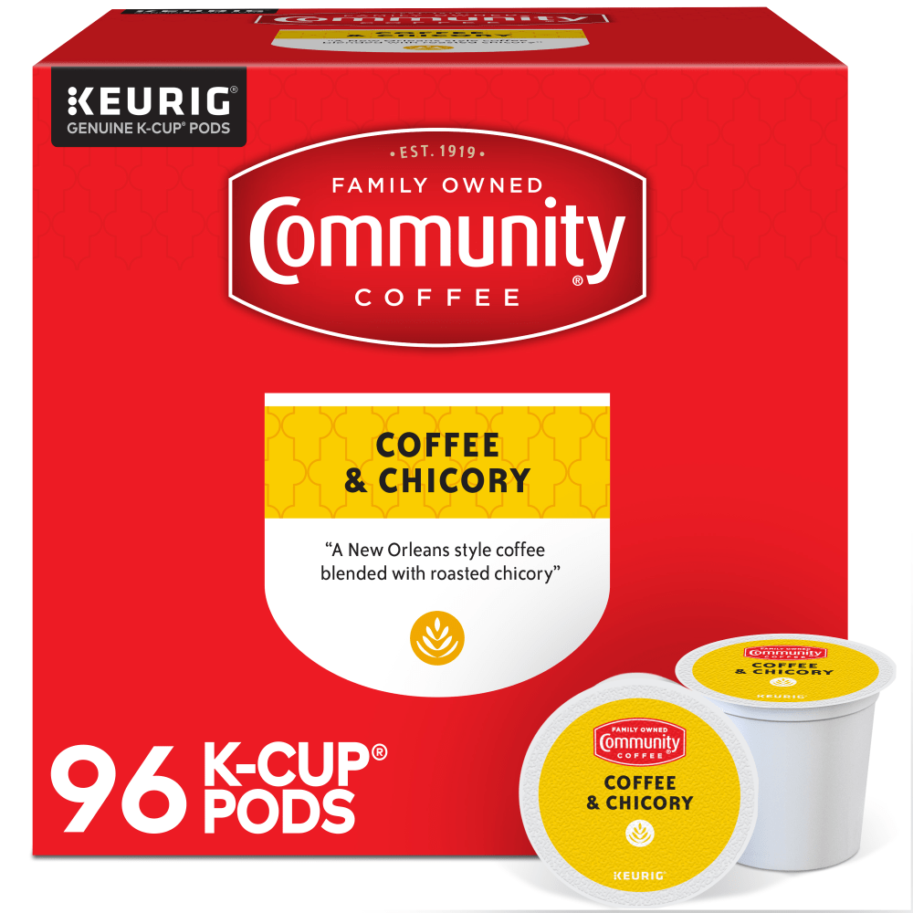 Community Coffee Keurig Single Serve K-Cup Pods, Coffee & Chicory, Box Of 96 Pods MPN:5000374326CA