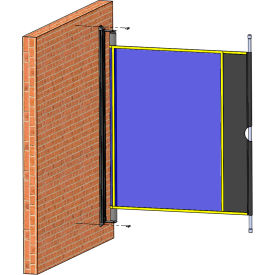 Shaver Industries RollTect™ Retractable Weld Screen - 5.5' x 20' Semi Blue Weld Shade RWS9000-B