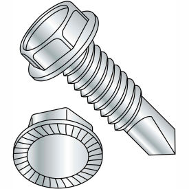 1/4-20X1 1/4 7/16 A/F Unslotted Indented Hexwasher Serrated Self Drill Full Thread Zinc Bake 2000pcs 142007KWSMS