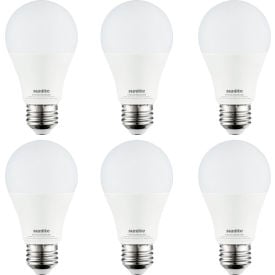 Sunlite® LED A19 Light Bulb E26 Base 9W 810 Lumens 3000K Warm White Pack of 6 41833-NS