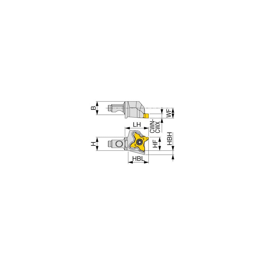 Modular Grooving Head: Left Hand, Cutting Head, System Size QC12, Uses TC Size 18 Inserts MPN:6778635