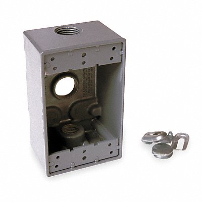 Weatherproof Box 1Gang 3Inlet Alum MPN:5320-0