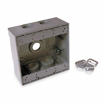 Weatherproof Box 2Gang 5Inlet Alum MPN:5337-0