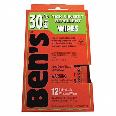 Insect Repellant Wipes PK12 MPN:0006-7085