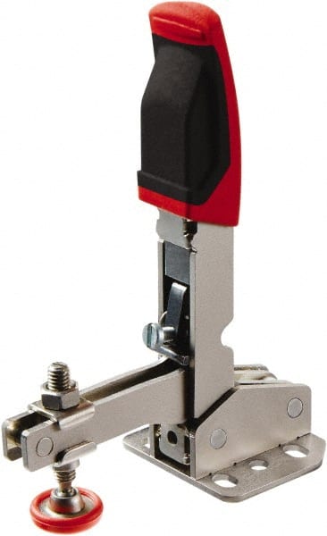 Manual Hold-Down Toggle Clamp: Vertical, 450 lb Capacity, U-Bar, Flanged Base MPN:STC-VH20