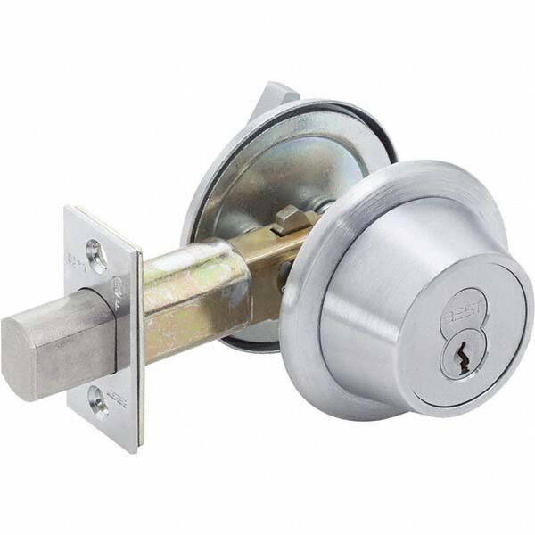 Deadbolts, Deadbolt Type: Single Cylinder , Finish: Satin Chrome-Plated , Lock Override: Key , Cylinder: 6 or 7 Pin  MPN:8T27KSTK626