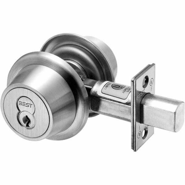 Deadbolts, Deadbolt Type: Double Cylinder , Finish: Satin Chrome-Plated , Lock Override: Key , Cylinder: 6 or 7 Pin  MPN:8T27LSTK626