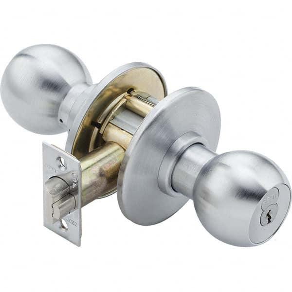 Knob Locksets, Cylinder Type: Keyless , Type: Privacy , Door Thickness: 1 3/8 - 2 , Material: Brass , Finish/Coating: Satin Chrome, Satin Chrome  MPN:8K30L4ASTK626