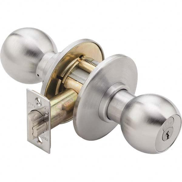 Knob Locksets, Cylinder Type: Tumbler , Type: Dormitory , Door Thickness: 1 3/8 - 2 , Material: Brass , Finish/Coating: Satin Chrome, Satin Chrome  MPN:8K37T4DS3626