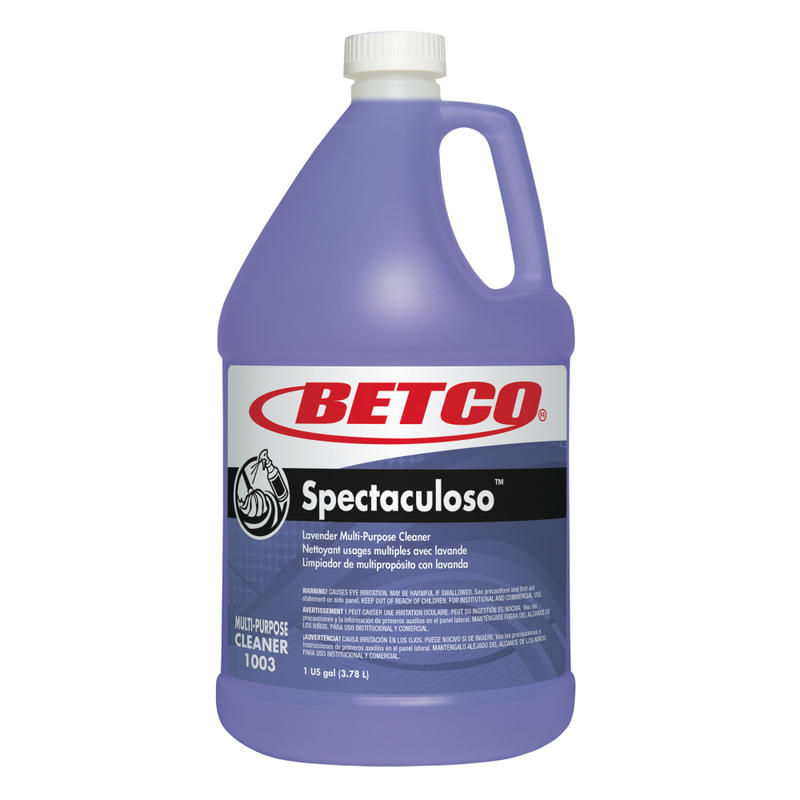 Betco Spectaculoso Lavender Multipurpose Cleaner, Floral Scent, 128 Oz Bottle, Purple, Case Of 4 (Min Order Qty 2) MPN:10030400